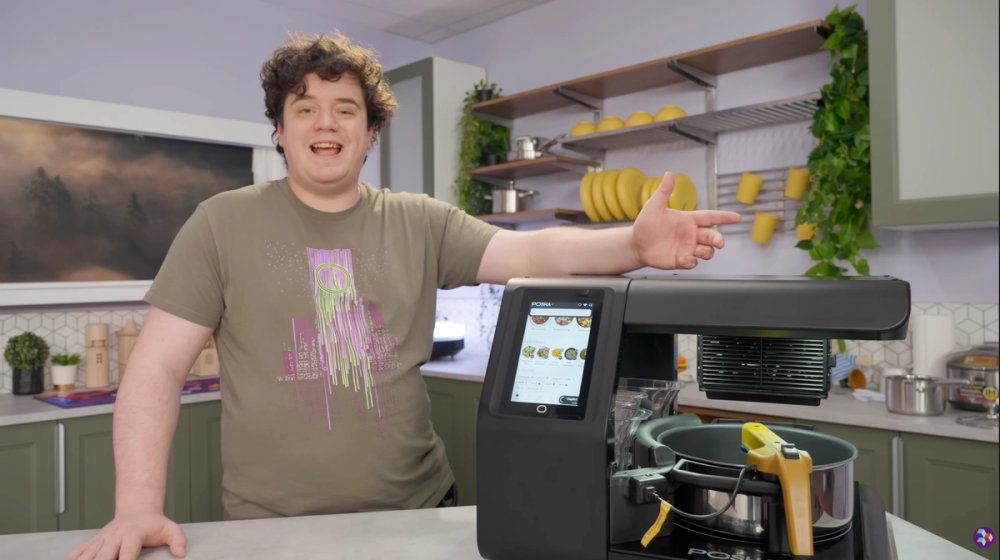 Elijah Horner with coffee machine