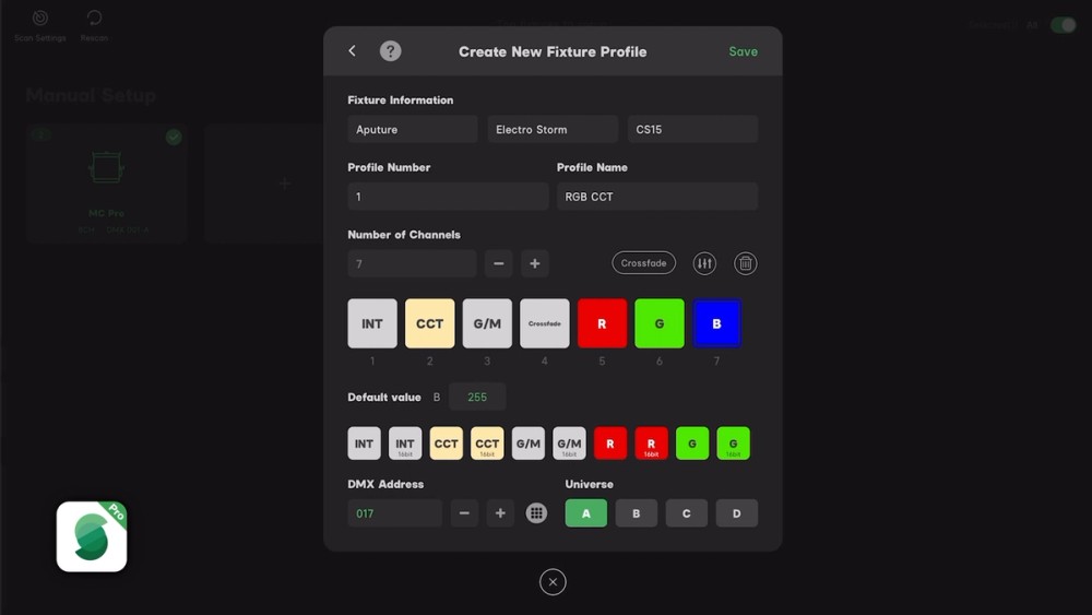 Creating a New Fixture Profile