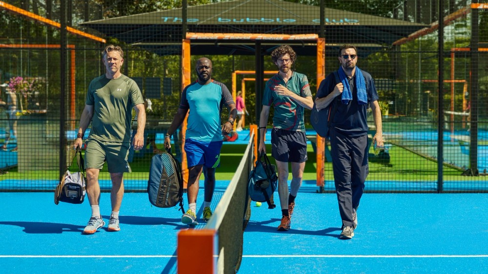 Left to right: Waldemar Torenstra (Danny), André Dongelmans (Greg), Benja Bruijning (Ivo), Jeroen Spitzenberger (Mike)