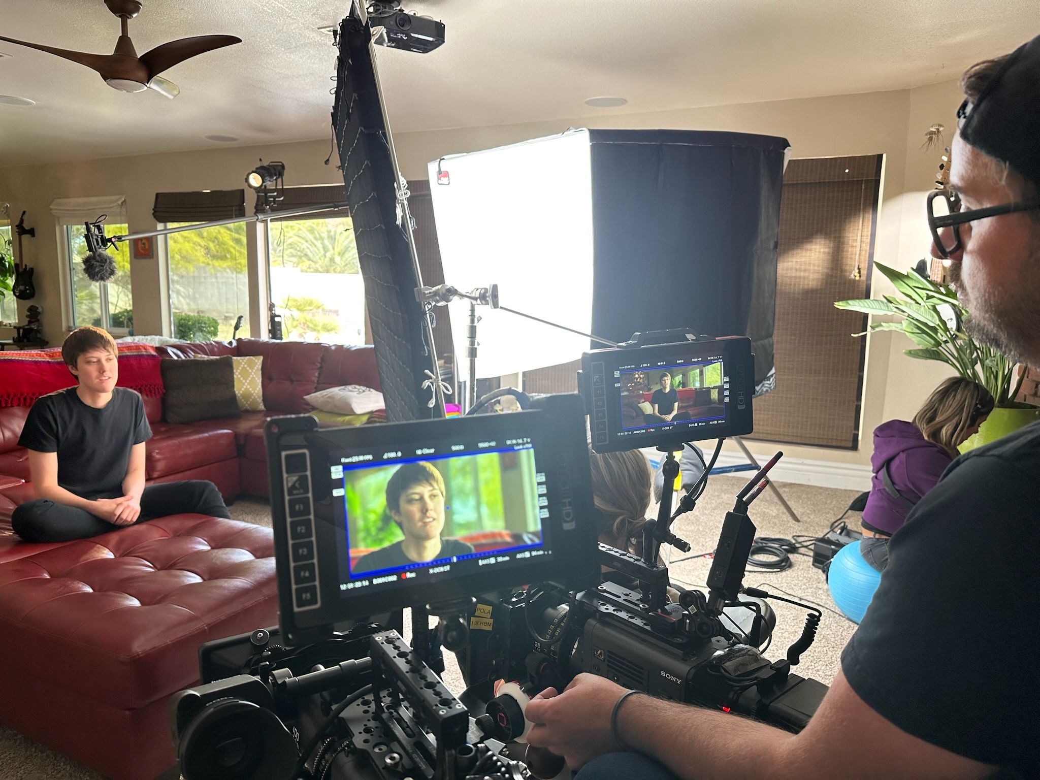 BTS of Raegan Beast’s interview