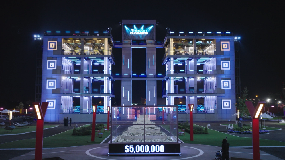 The Beast City towers in season one of Beast Games