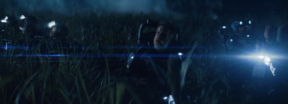 The field scene as it appears in the finished film