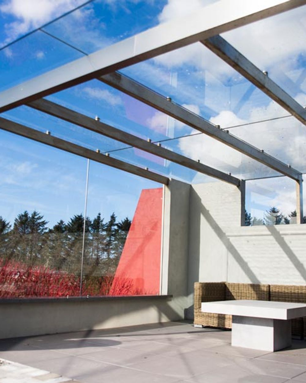 Pergola med glasstak