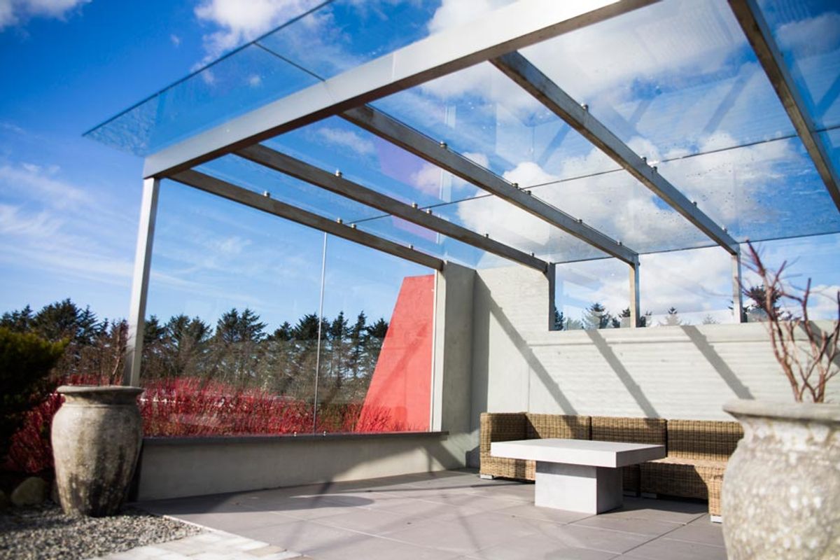 Pergola med glasstak