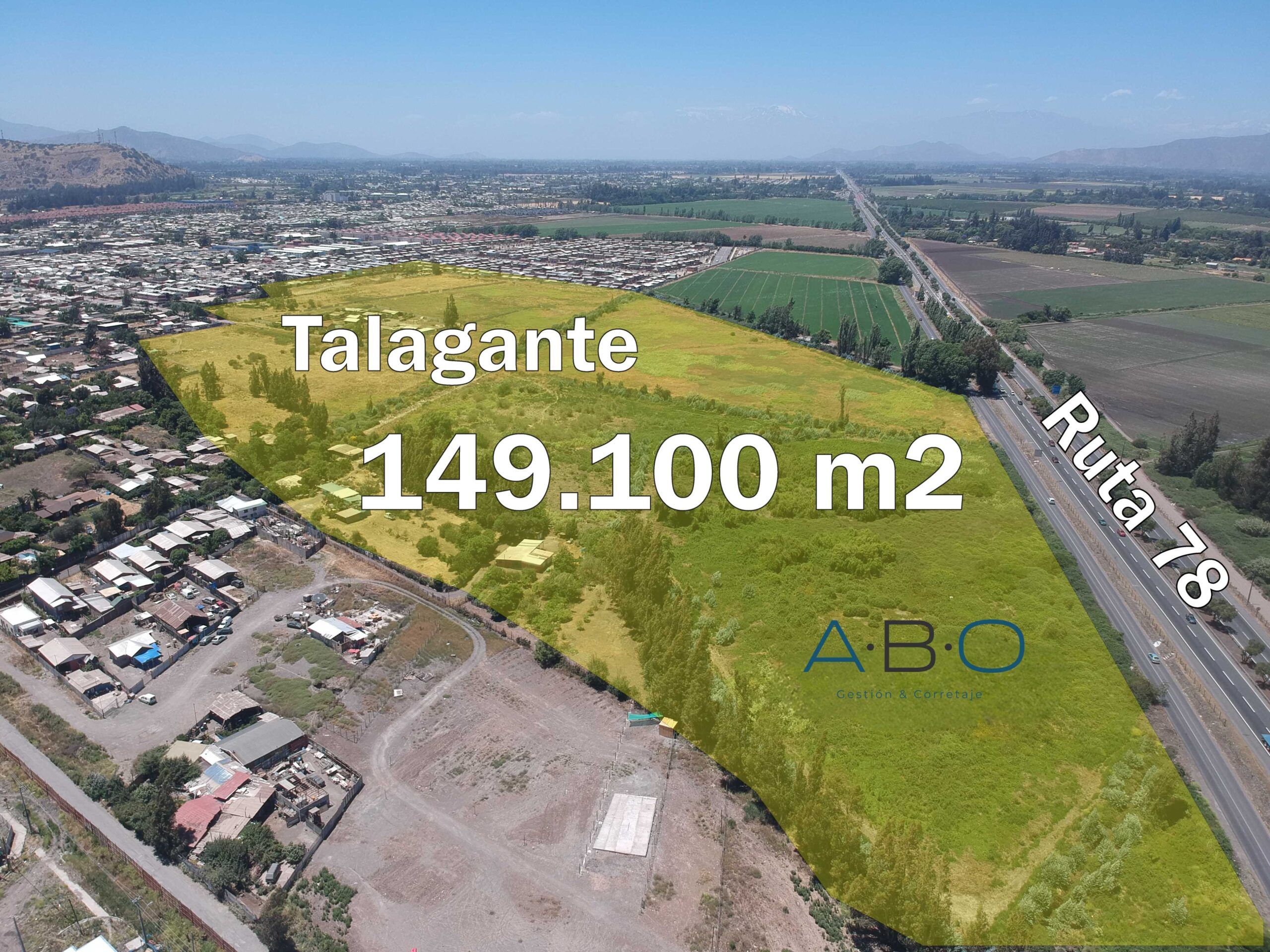 Terreno de 14,9 hectáreas en Talagante, Ruta 78
