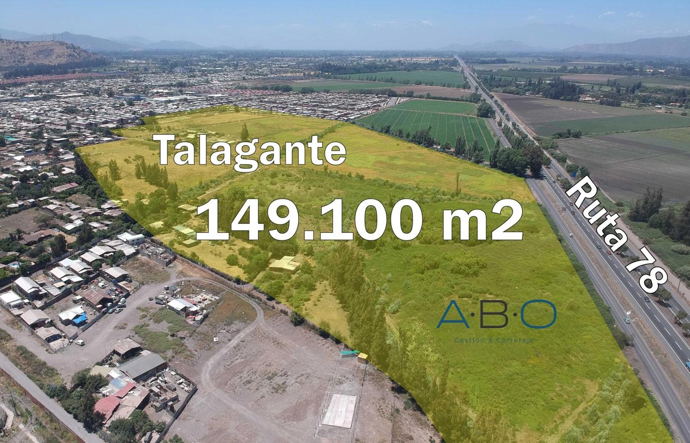 Terreno de 14,9 hectáreas en Talagante, Ruta 78
