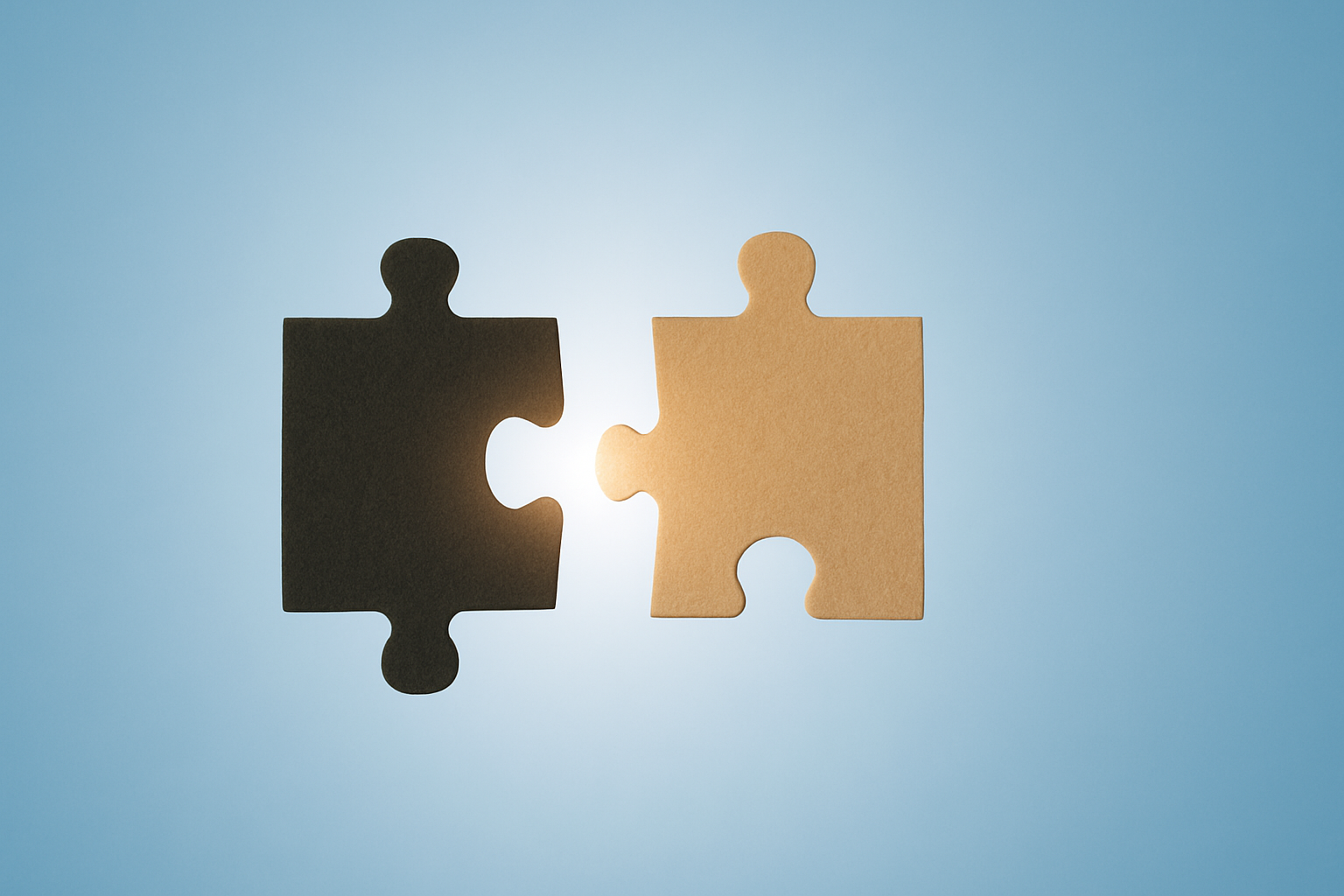 Two puzzle pieces next to each other