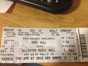 Andy Hull with Casey Crescenzo, and Nathan Hussey @ Brighton Music Hall