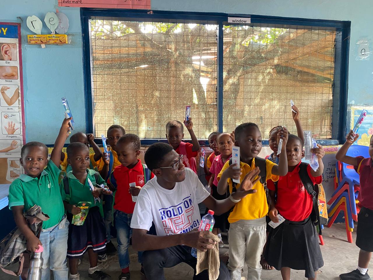 One Toothbrush, One Toothpaste for School Children at Our Hills Stars School