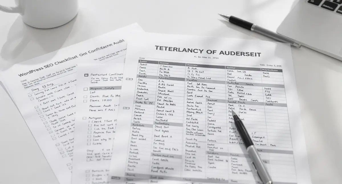 WordPress SEO configuration checklist and technical audit spreadsheet with plugin settings documentation - Strategyc