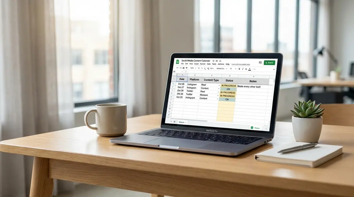 Social media content calendar template google sheets - Strategyc