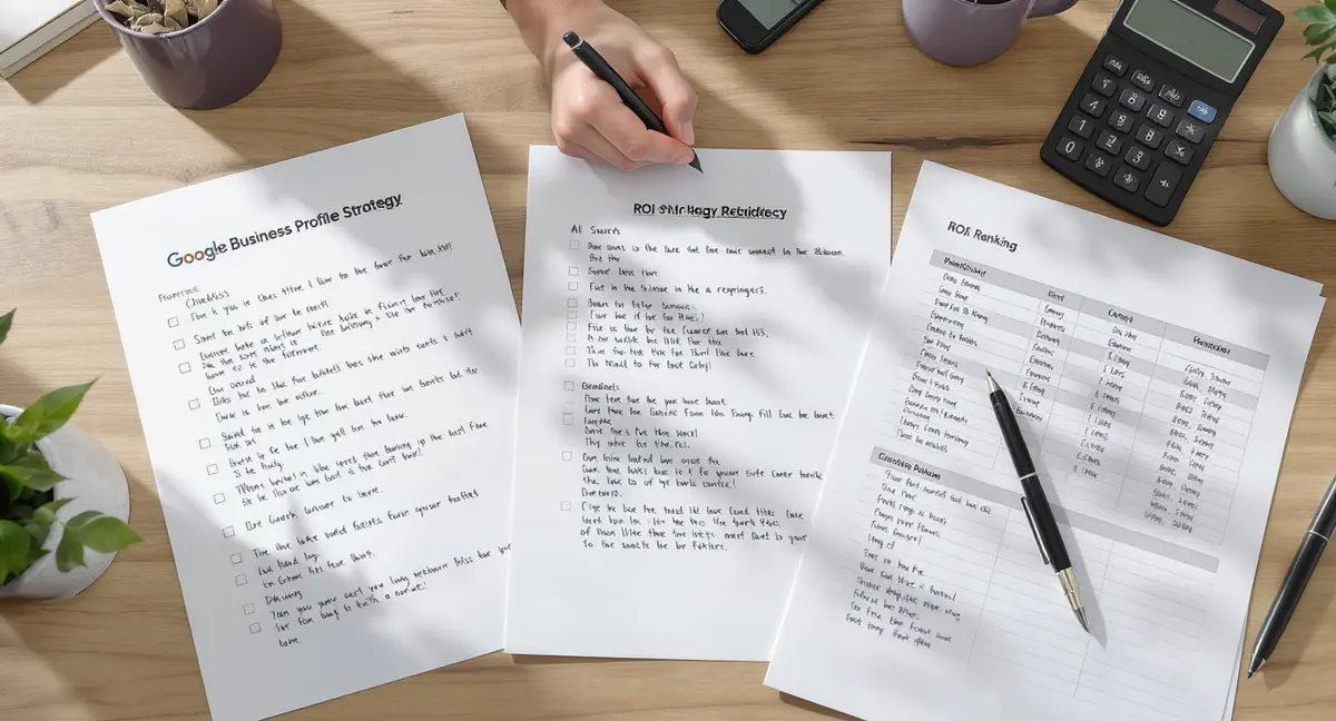 Small business SEO strategy worksheet with Google Business Profile checklist, AI search optimization - Strategyc
