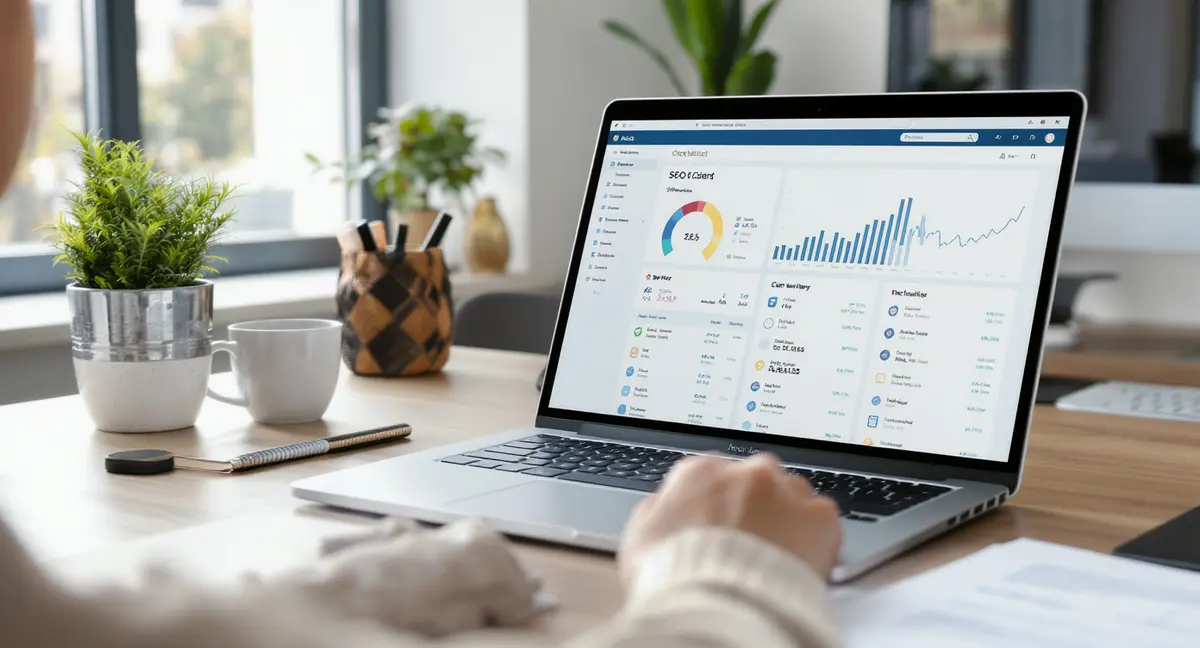Seo technical checklist featuring premium software interfaces and clean dashboards - Strategyc