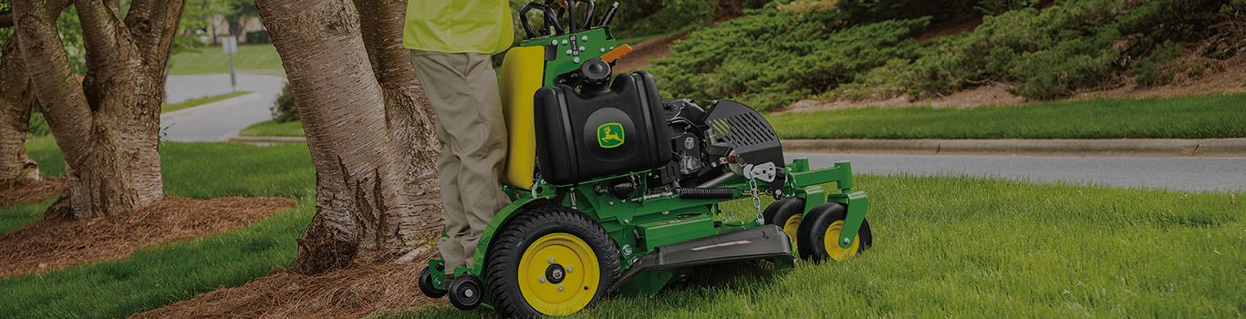 Stand up discount john deere mower