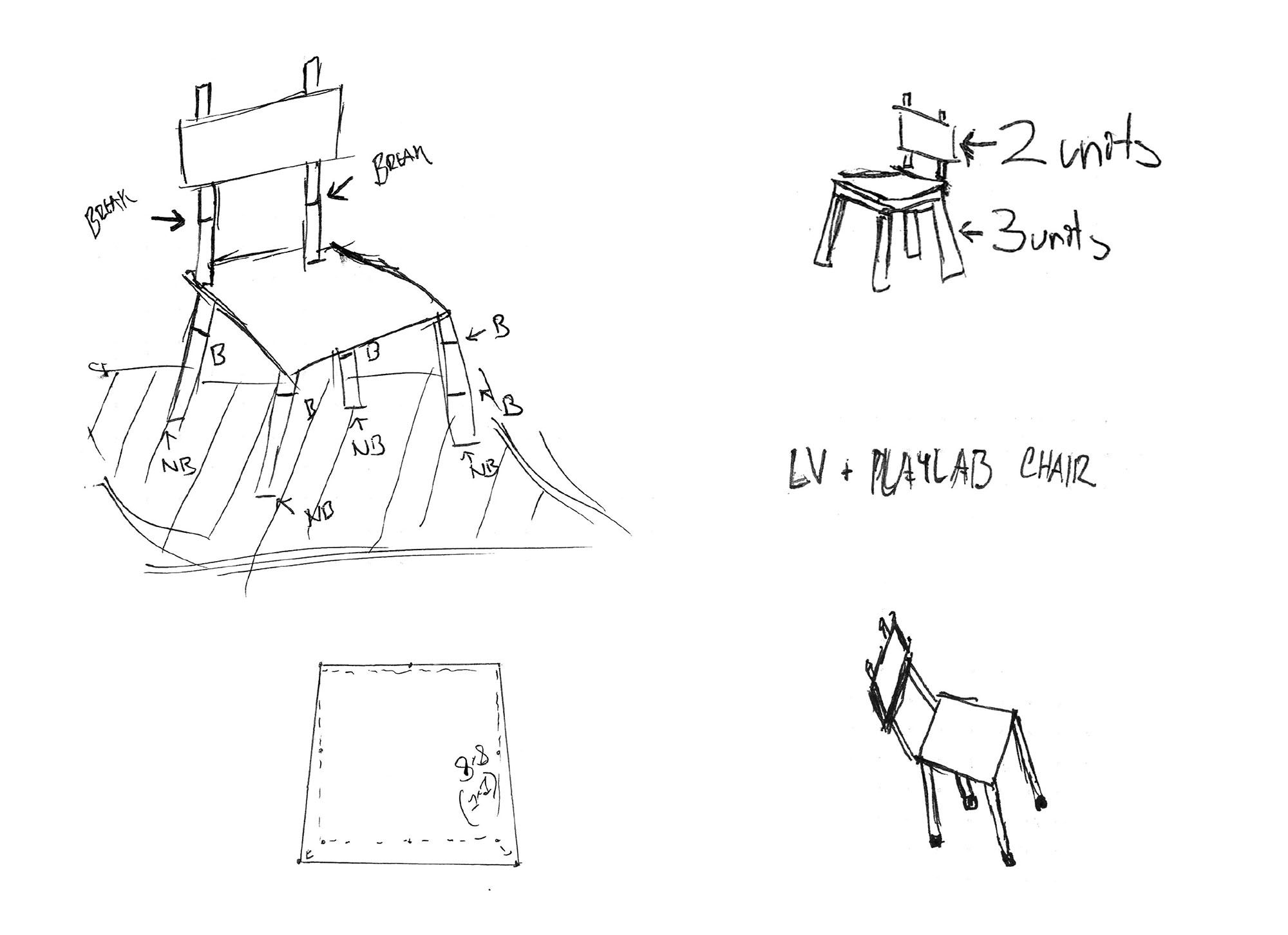 Sketches of a chair