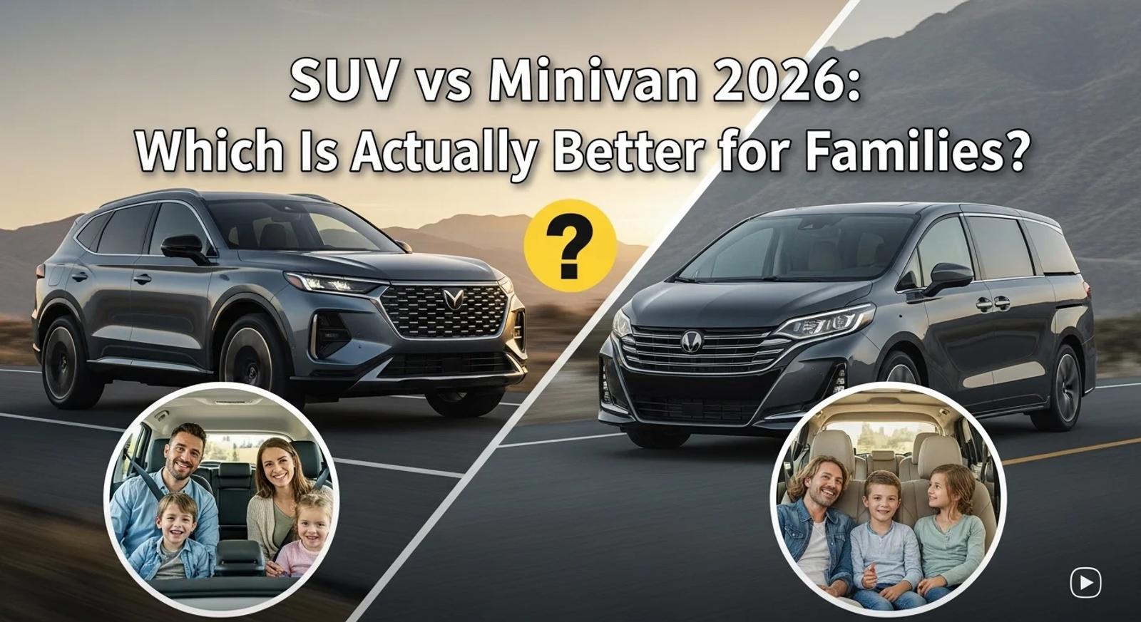 SUV vs Minivan 2026: Which Is Actually Better for Families?