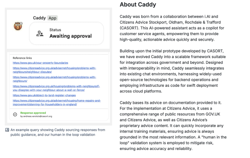Caddy Q&A copilot