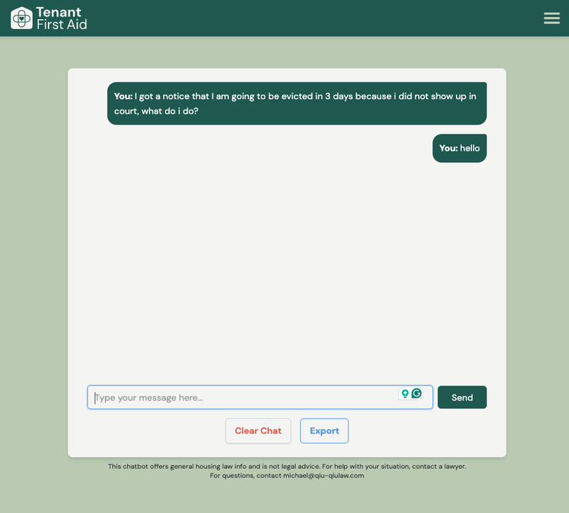 Tenant First Aid