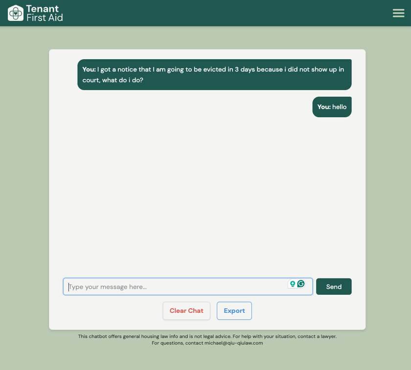 Tenant First Aid