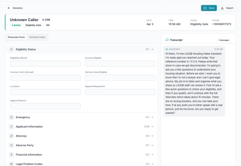 Housing Intake Voice AI Line