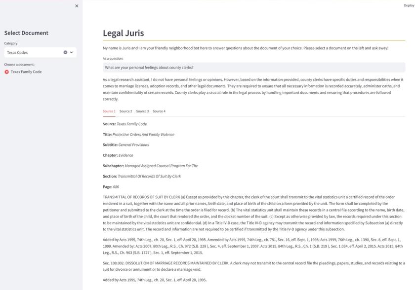 Juris Legal Research Chatbot