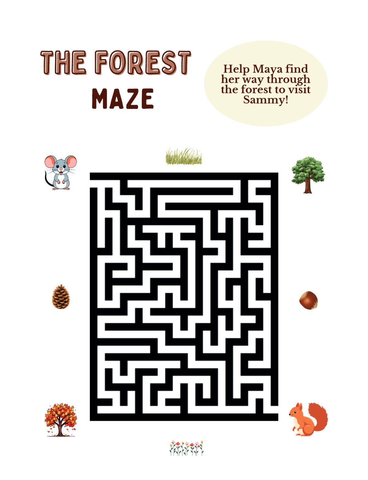 Maya and the Forest Friends Activity Booklet Level 2 — sample page