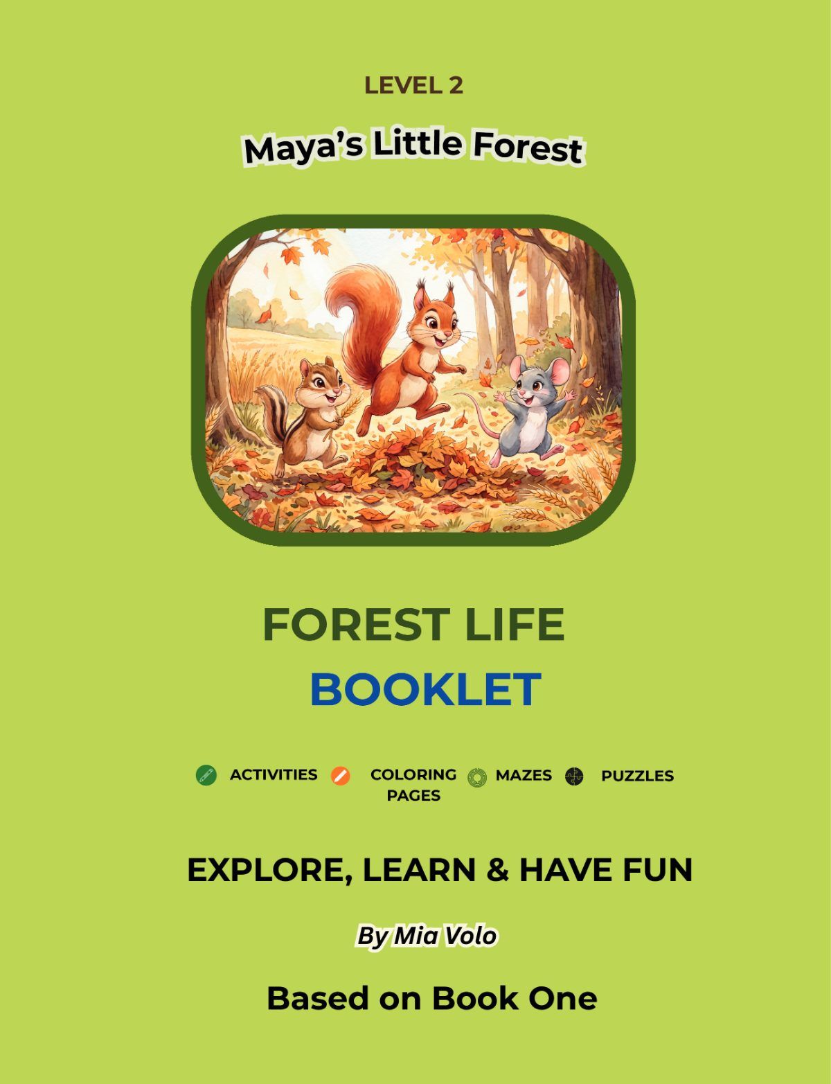 Maya and the Forest Friends Activity Booklet Level 2 — cover