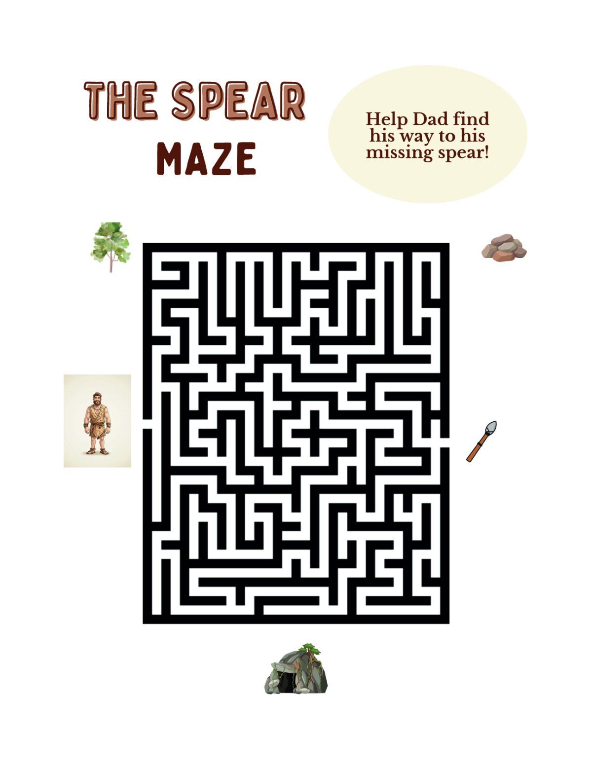 Kavi's Stone Age Adventures Booklet Level 3 — sample page