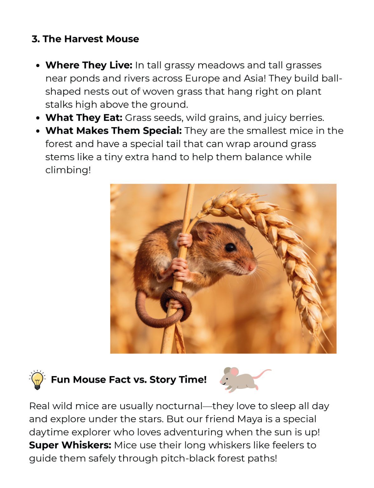 Maya and the Forest Friends Activity Booklet Level 2 — sample page