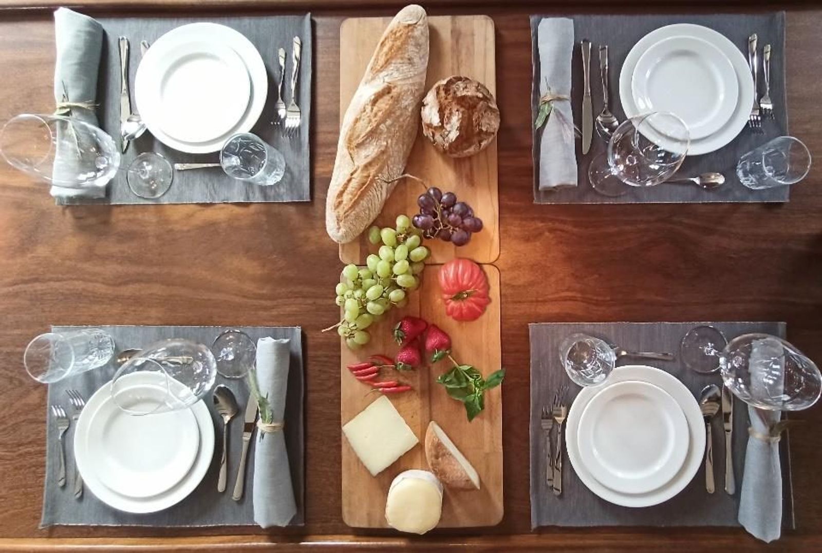 A table laid for dinner aboard M/S Balto