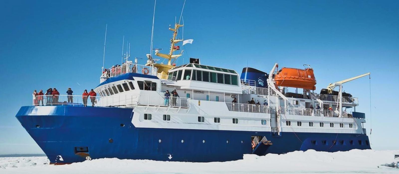 M/S Quest alongside the ice