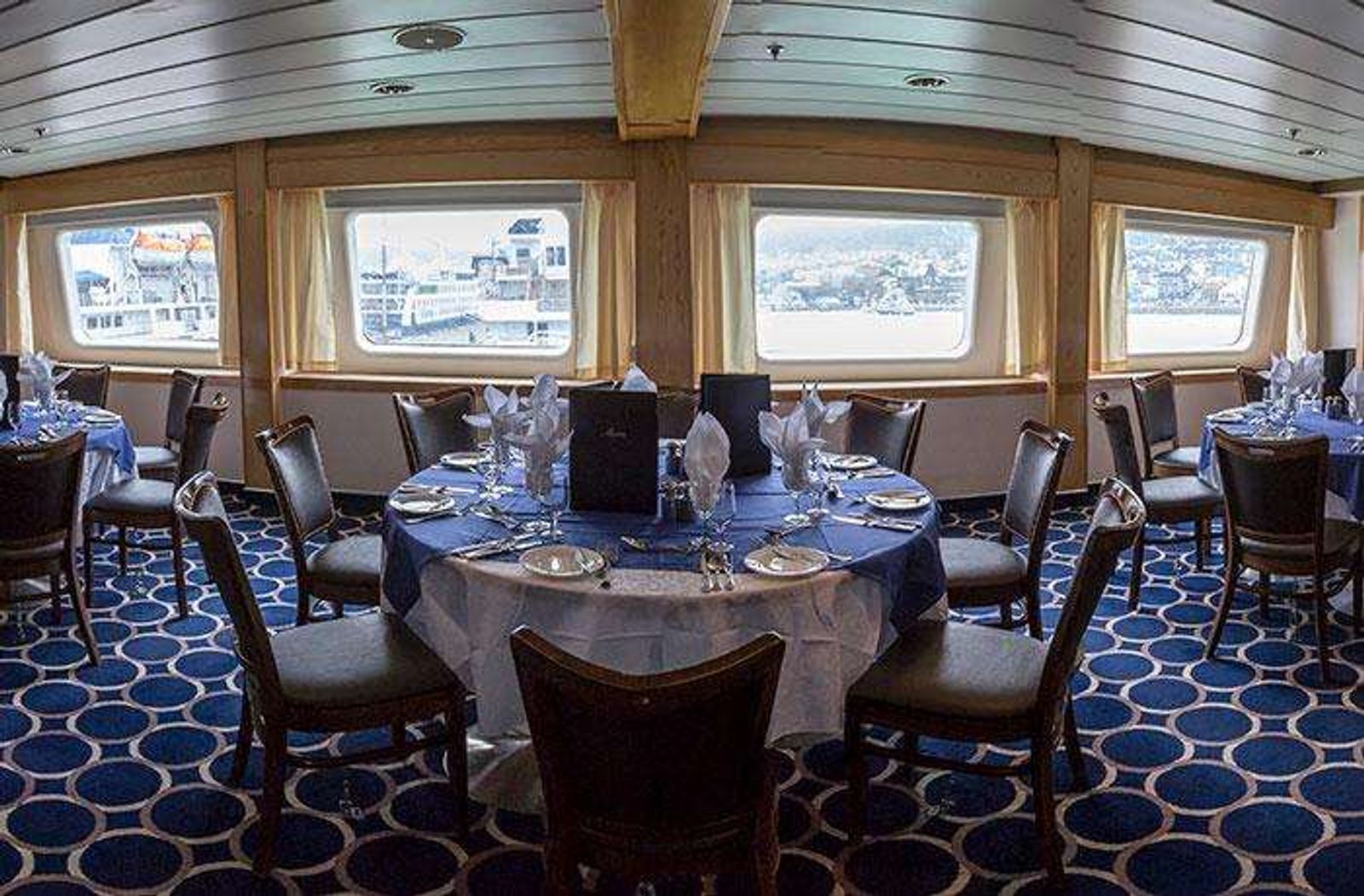 The dining room aboard MV Vestland Adventurer