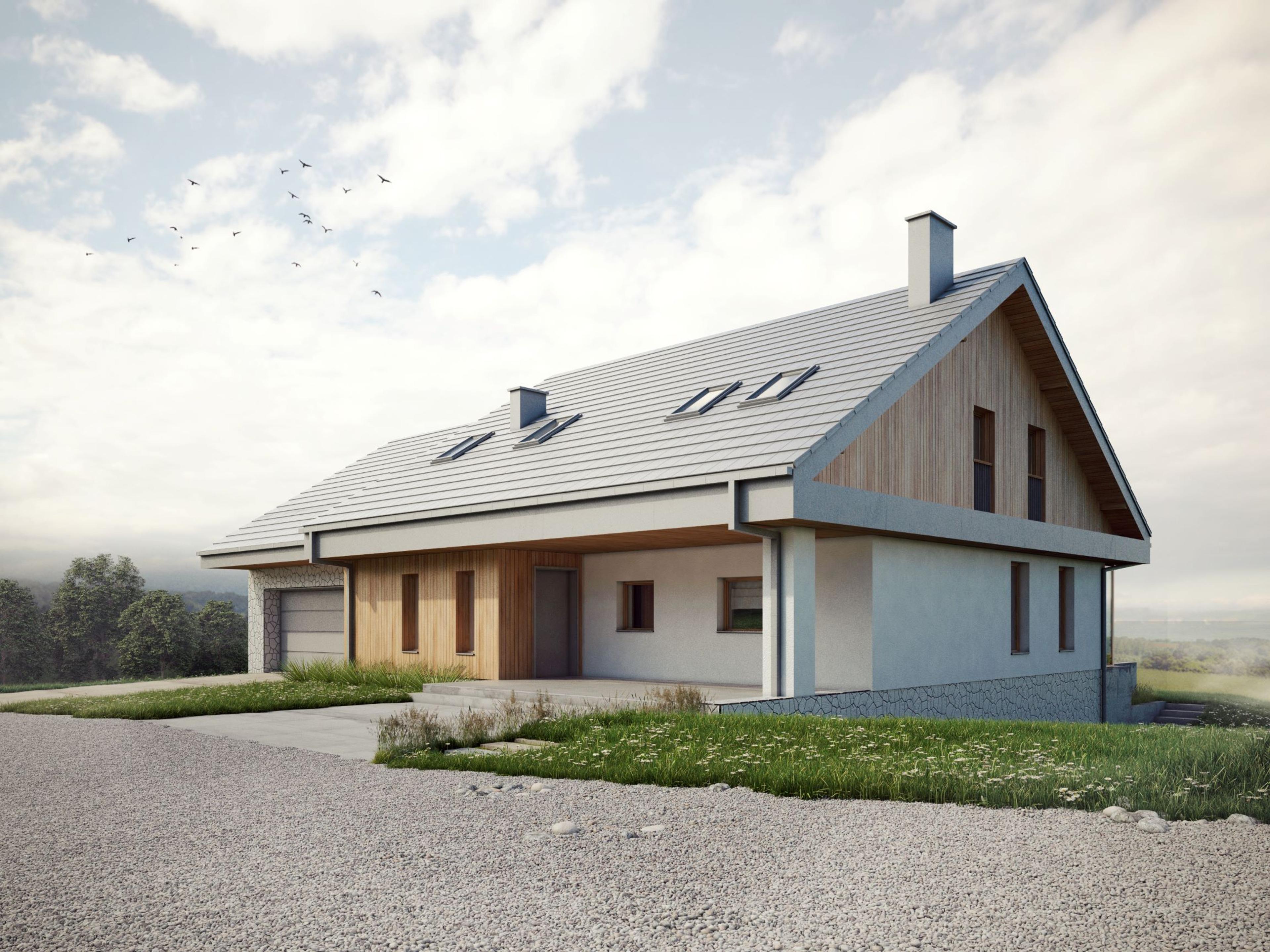 widok domu od frontu
