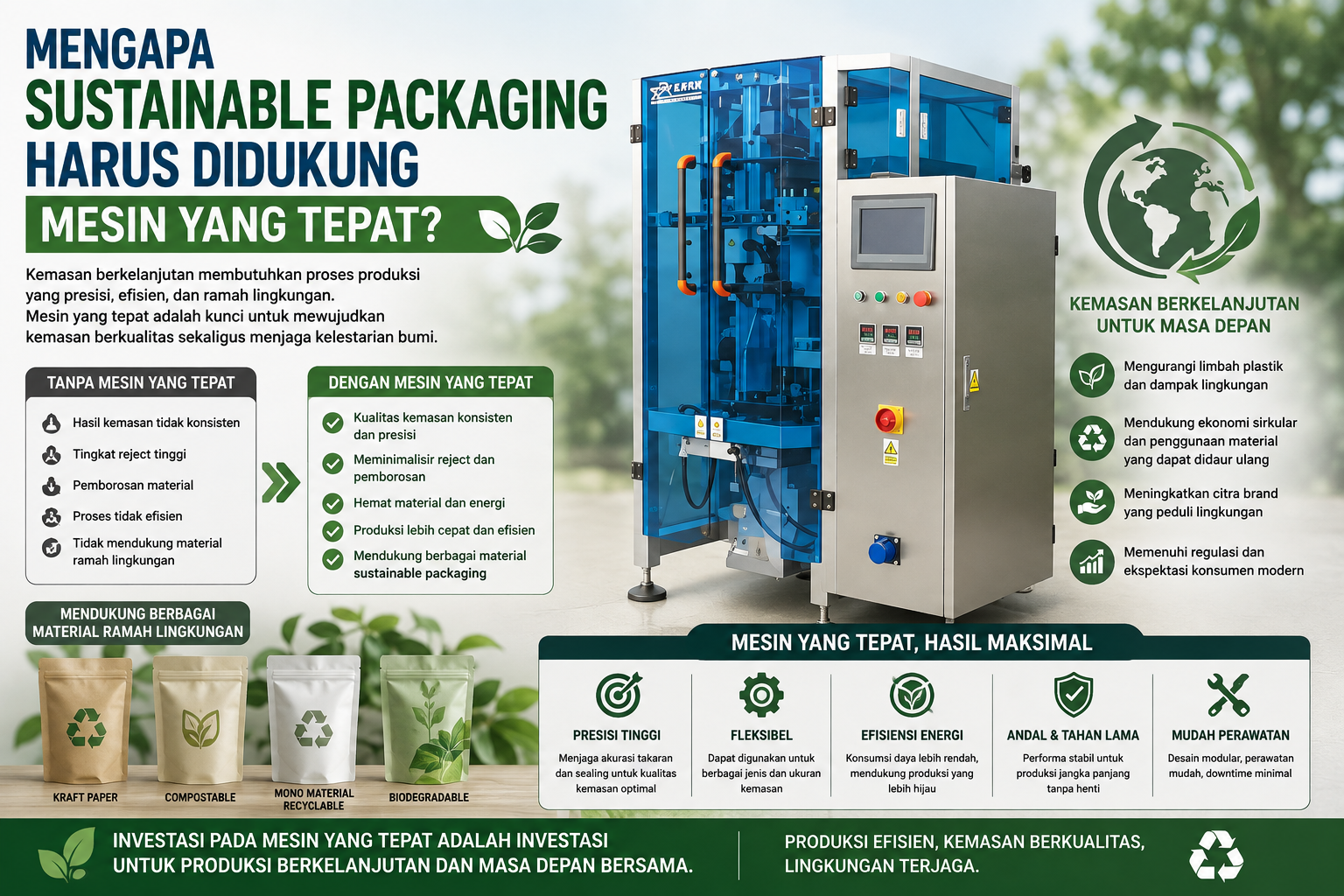 Mengapa Sustainable Packaging Harus Didukung Mesin yang Tepat?