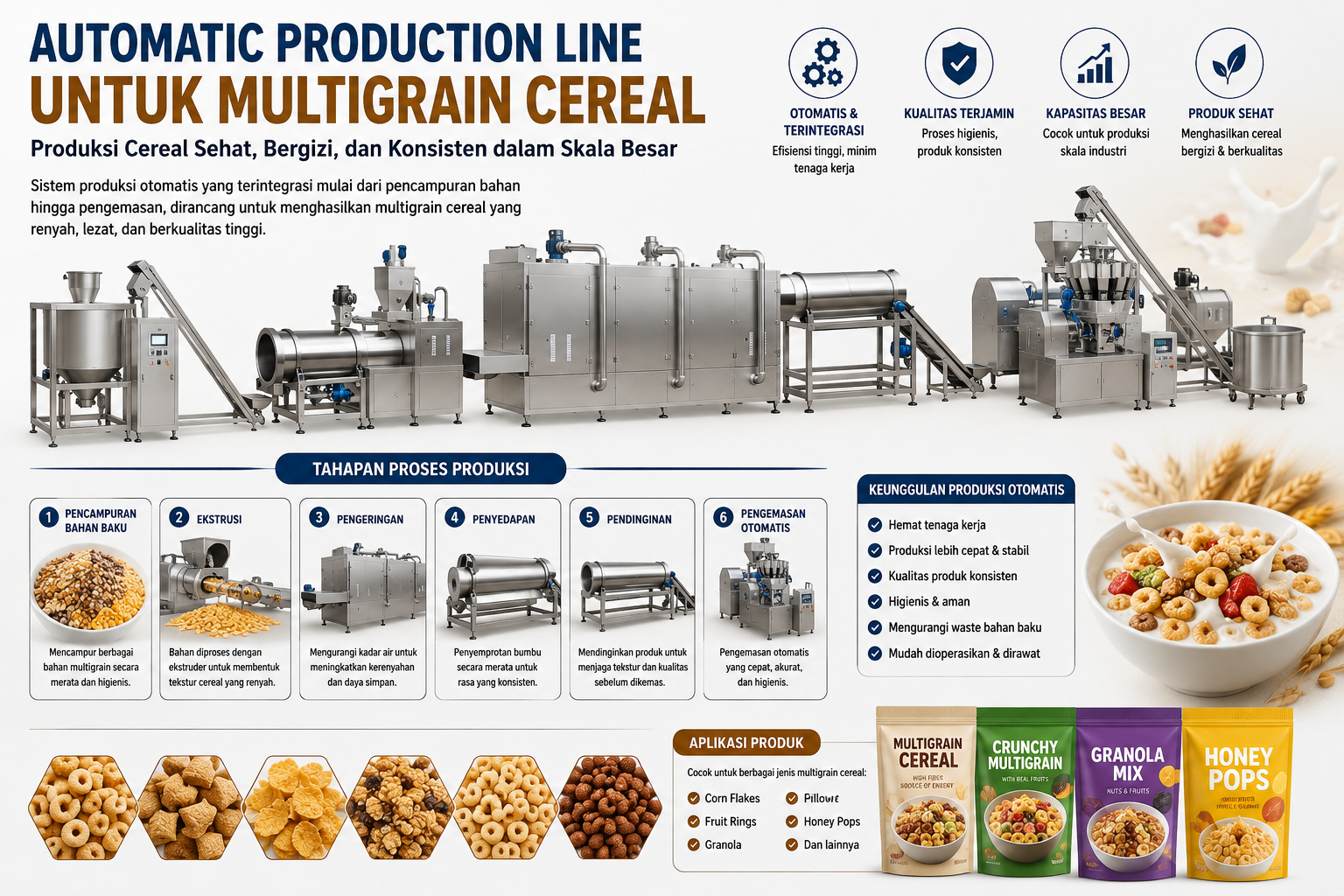 Automatic Production Line untuk Multigrain Cereal