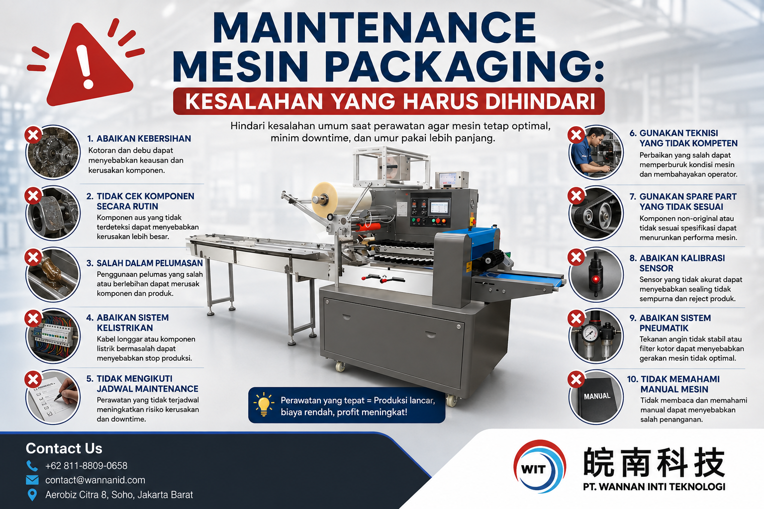Maintenance Mesin Packaging: Kesalahan yang Harus Dihindari