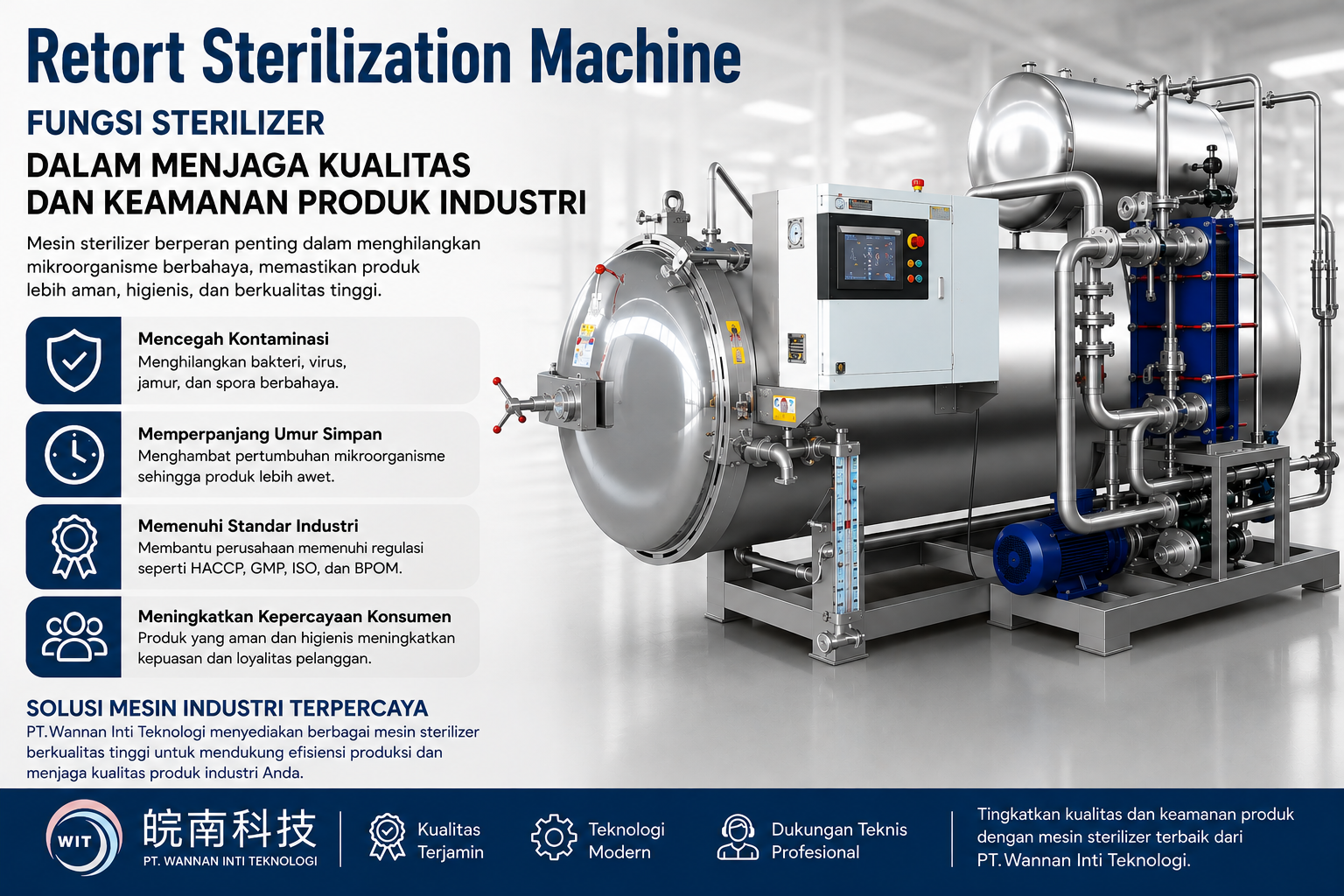 Fungsi Sterilizer dalam Menjaga Kualitas dan Keamanan Produk Industri
