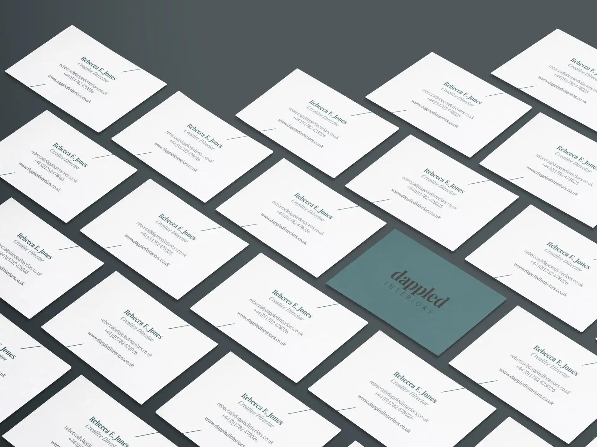 dappled Business Cards Presentation Mockup scaled 2