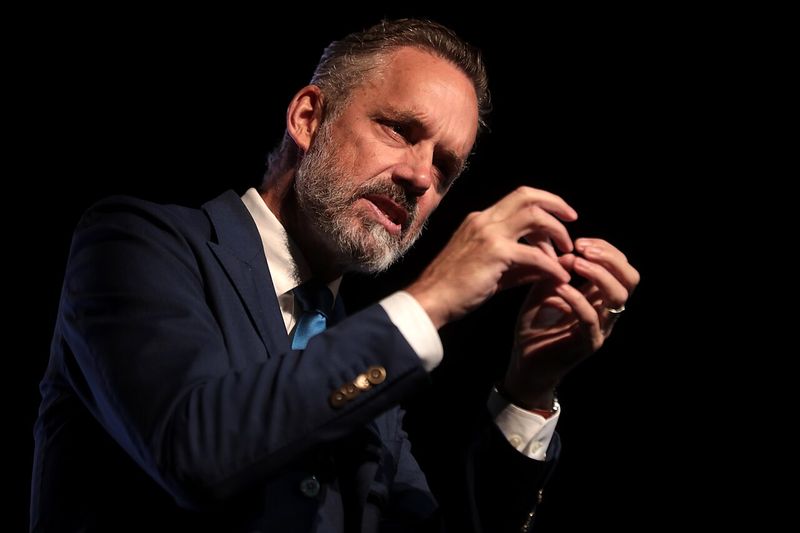Photo of Jordan Peterson speaking onstage.
