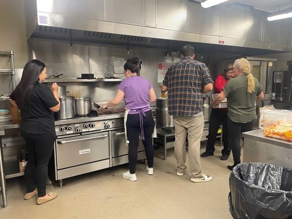 Kitchen volunteers