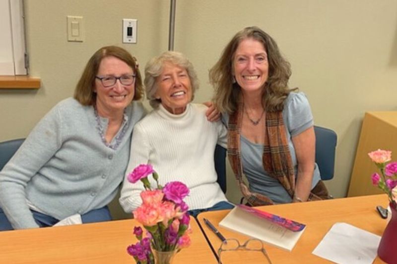 Photo of Alice Derry, Charlotte Gould Warren and Kate Reavey at the author event earlier in November.