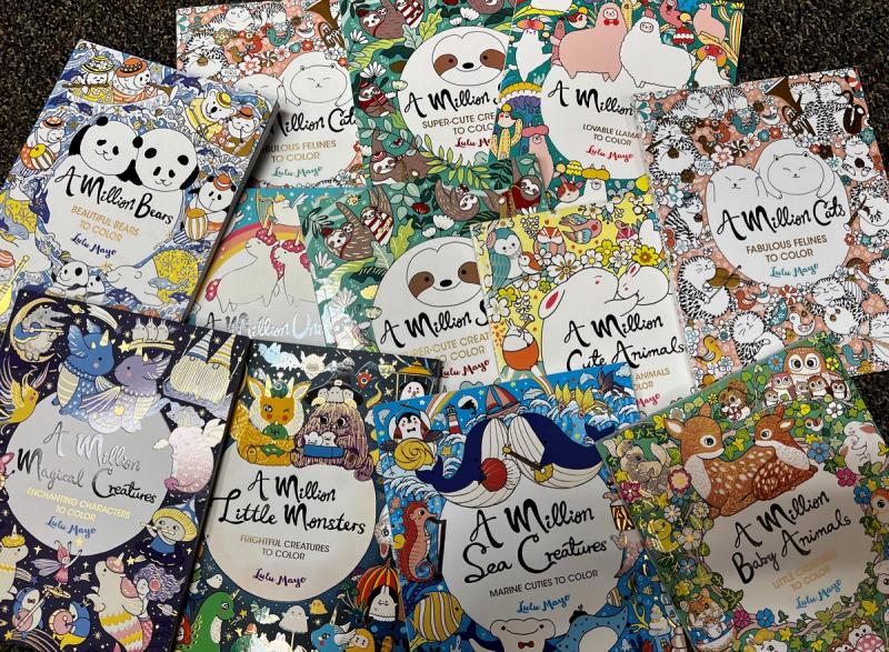 Covers of coloring books.