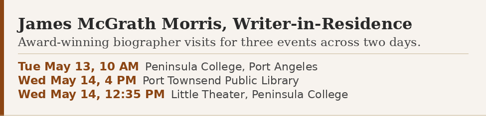 Writer-in-Residence Events