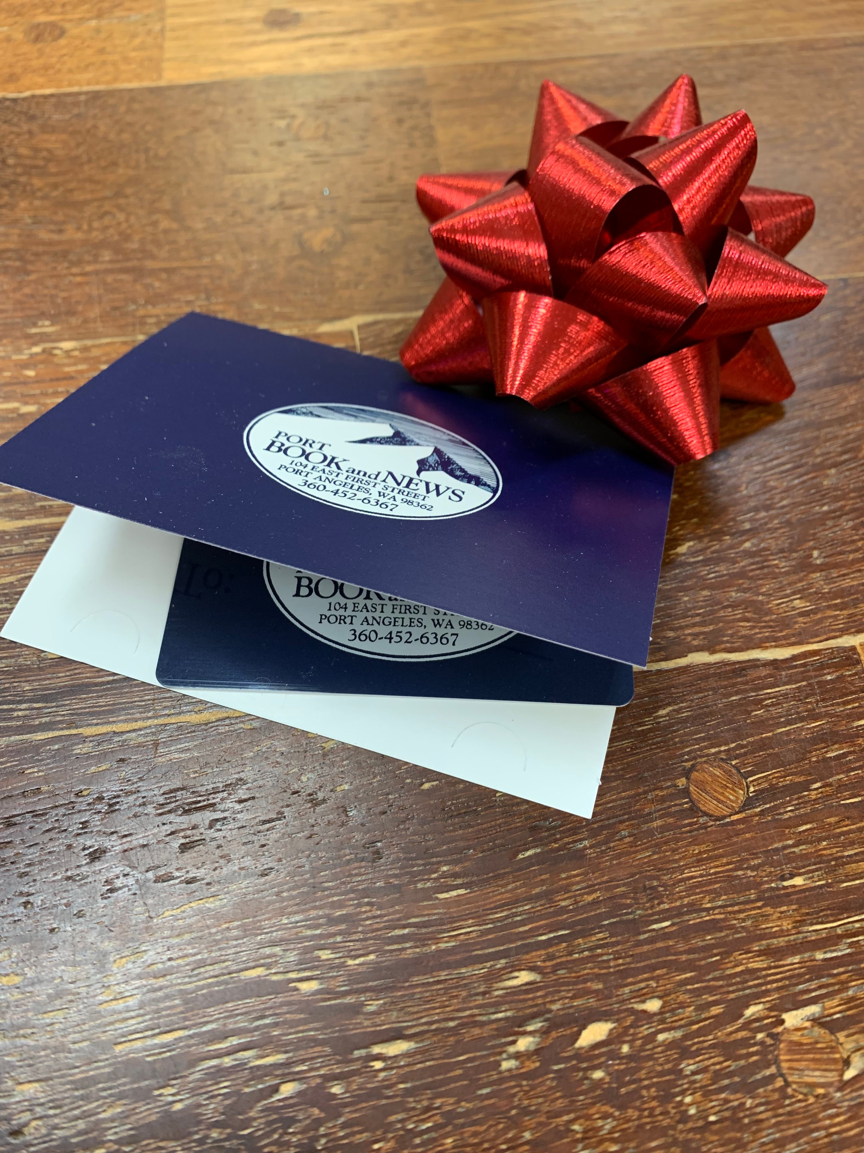 Gift card with bow