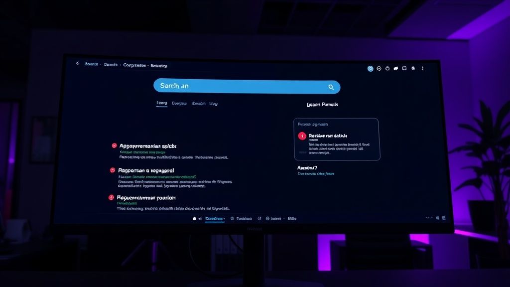 Экран монитора с нейро-ответом Яндекса на B2B-запрос