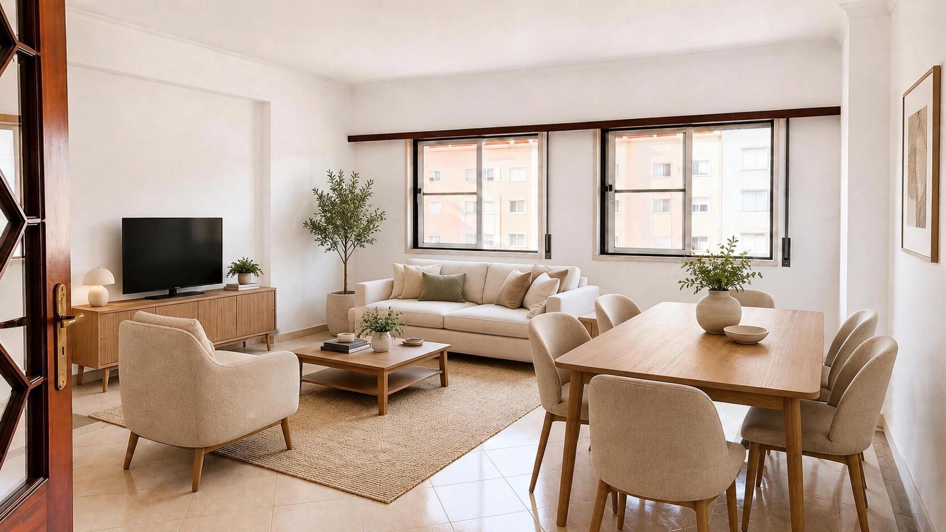 Three-Bedroom Apartment for Sale in Prior Velho, Loures — Parking and River View