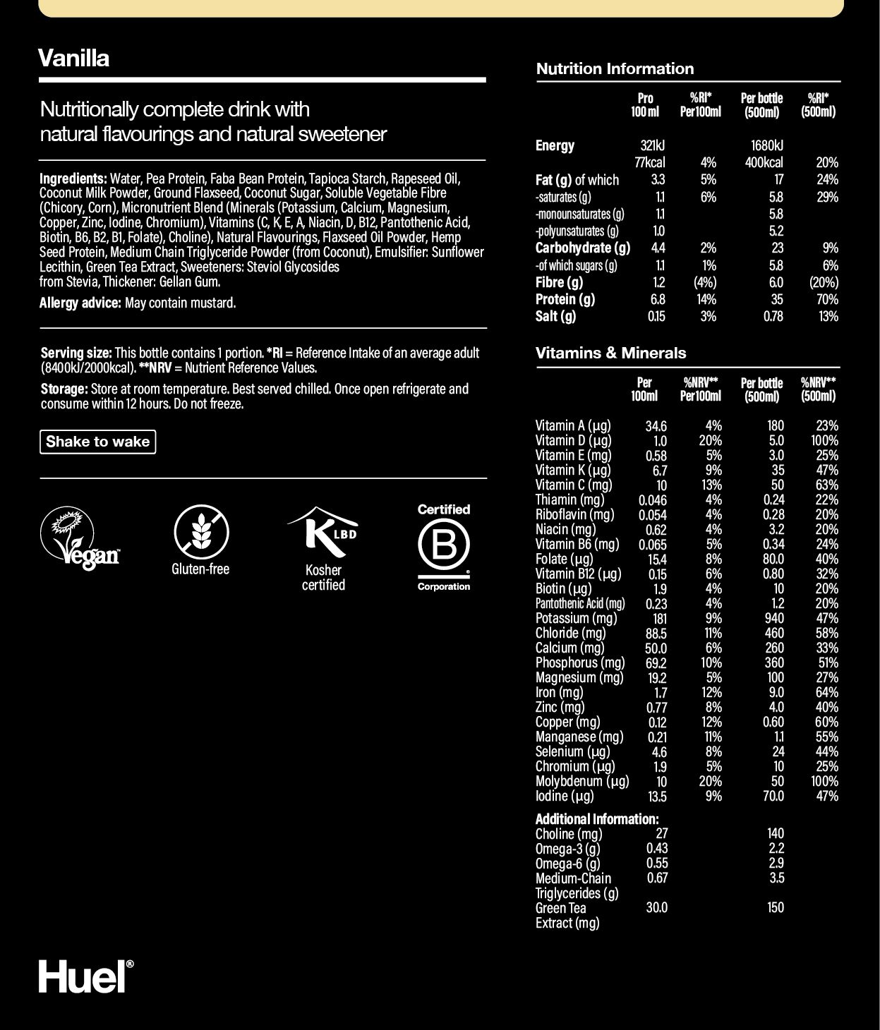 BOP Black Edition Trinkfertige Vanille