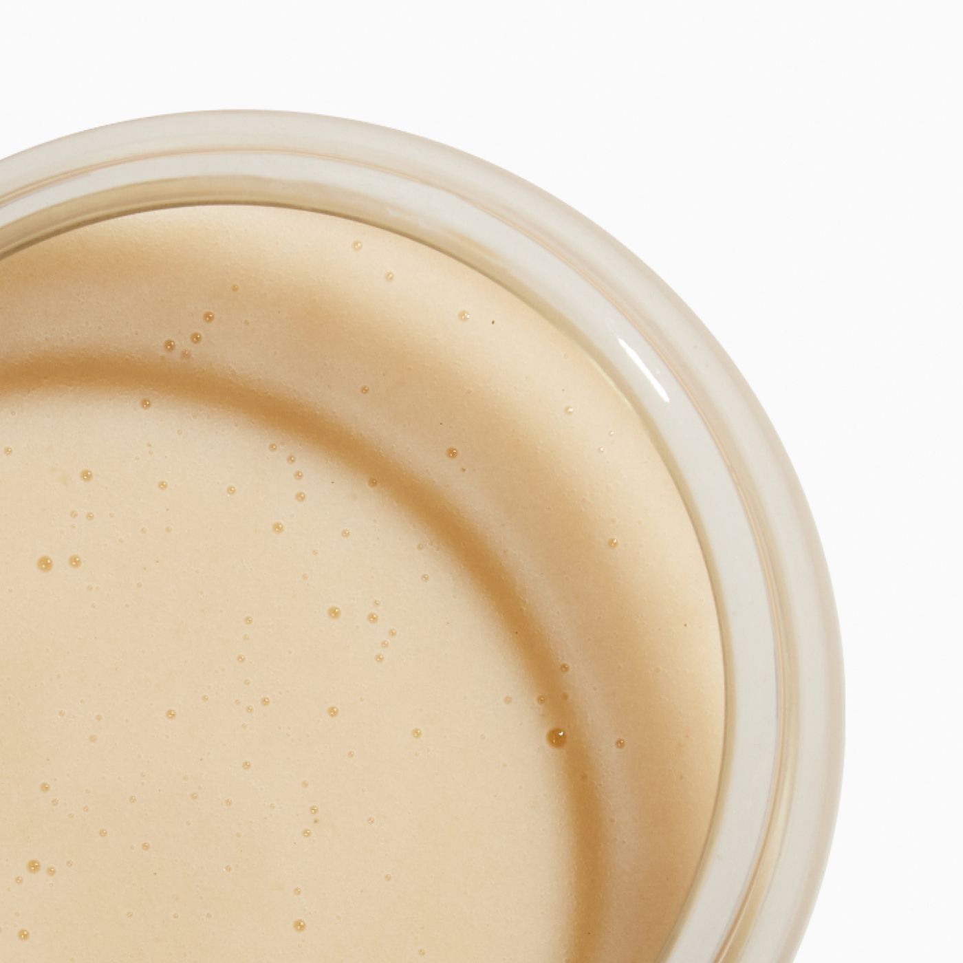 A overview of Complete Protein Powder in a glass cup 