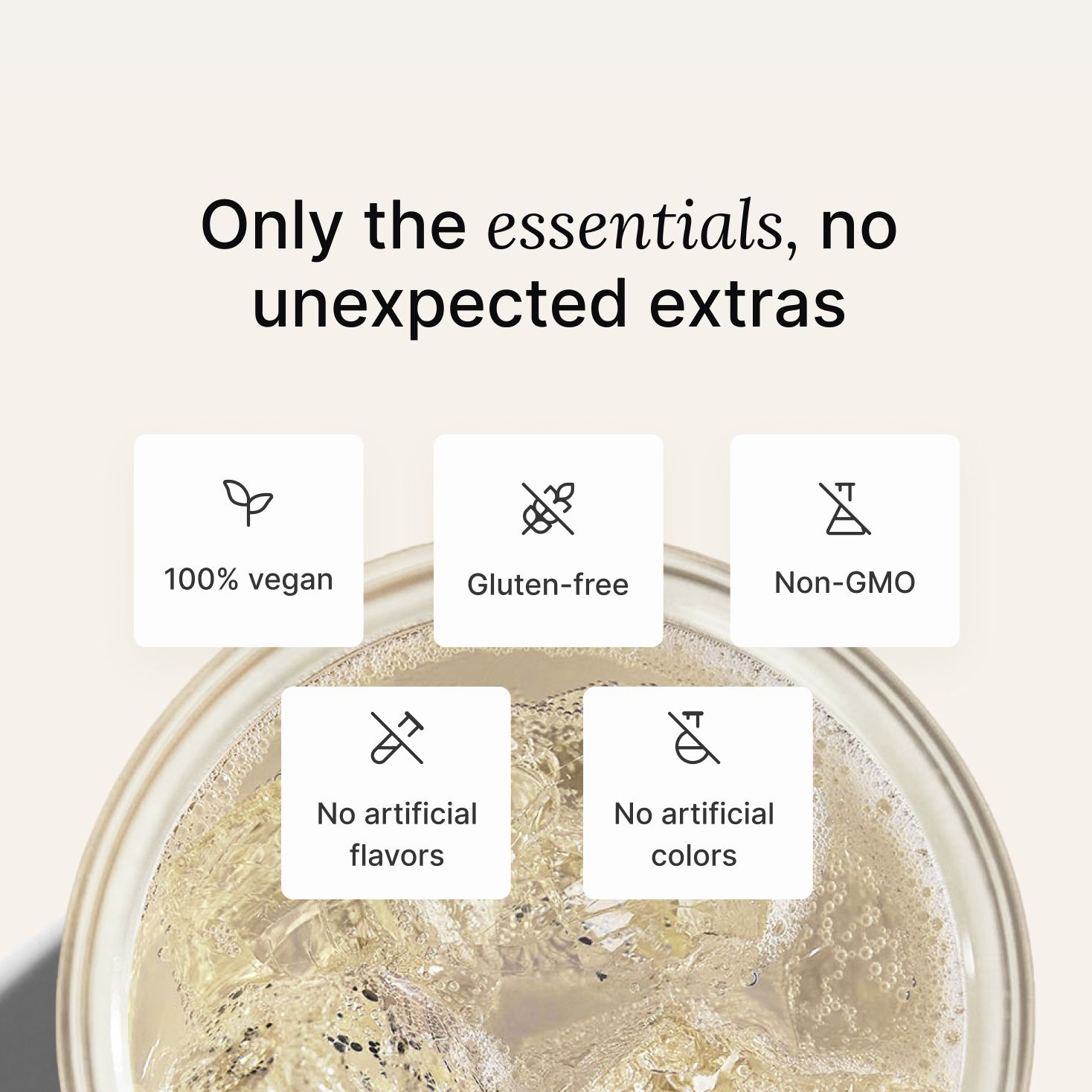 Only the essentials, no unexpected extras