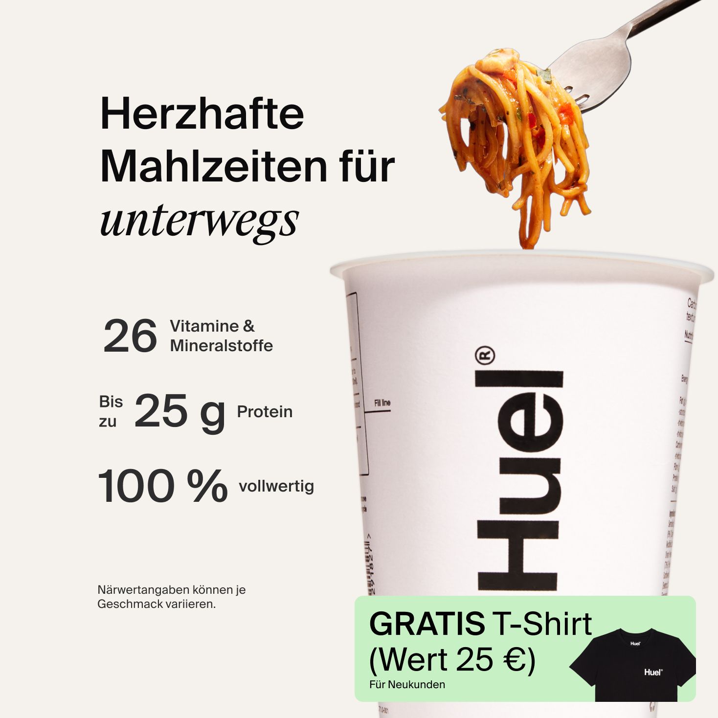 Hot & Savoury Pot mit Callouts mit vollständigen Nährwertangaben